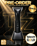 TZGROOM CUUUTS A5 Cordless Clipper on its charging stand, pre-order $549 with free postage Australia-wide